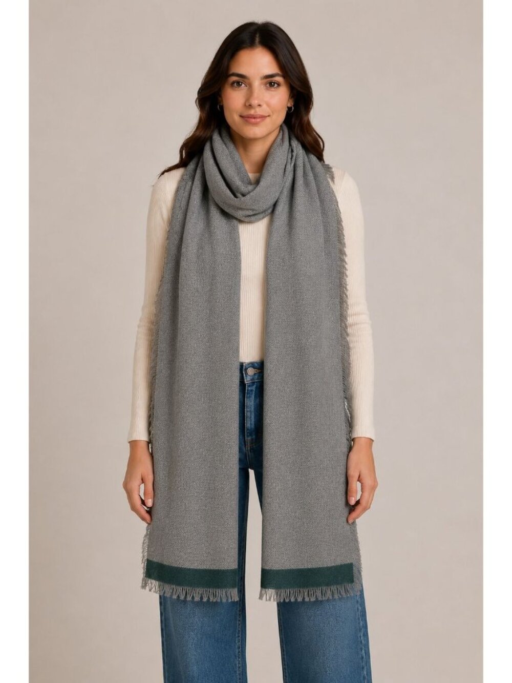 NWT Rag & Bone Astrid Scarf Mid Grey Size OS